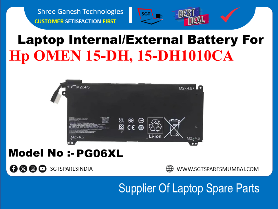 H-P PG06XL Internal Battery For Hp OMEN 15-DH, 15-DH1010CA