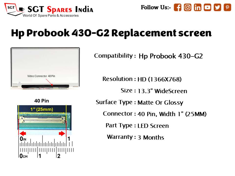 Hp Probook 430-G2 Replacement screen