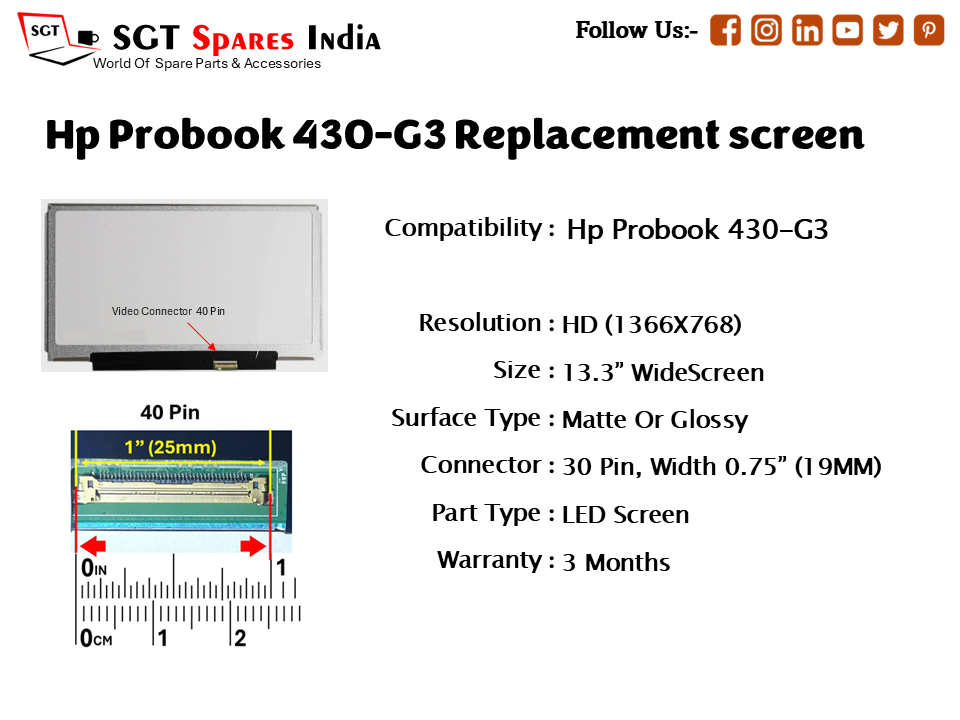 Hp Probook 430-G3 Replacement screen