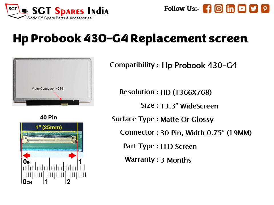 Hp Probook 430-G4 Replacement screen