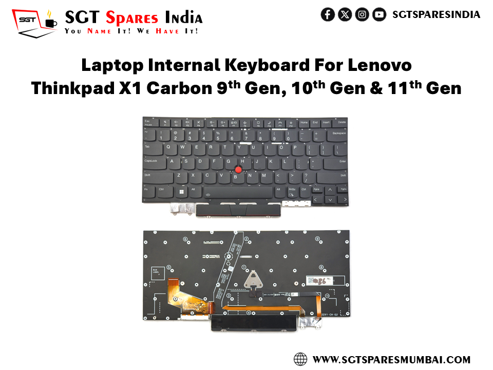 Laptop Internal Keyboard For Lenovo Thinkpad X1 Carbon 9th Gen, 10th Gen & 11th Gen