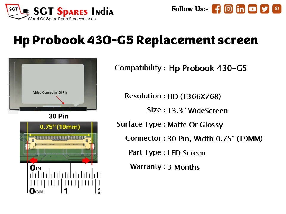Hp Probook 430-G5 Replacement screen