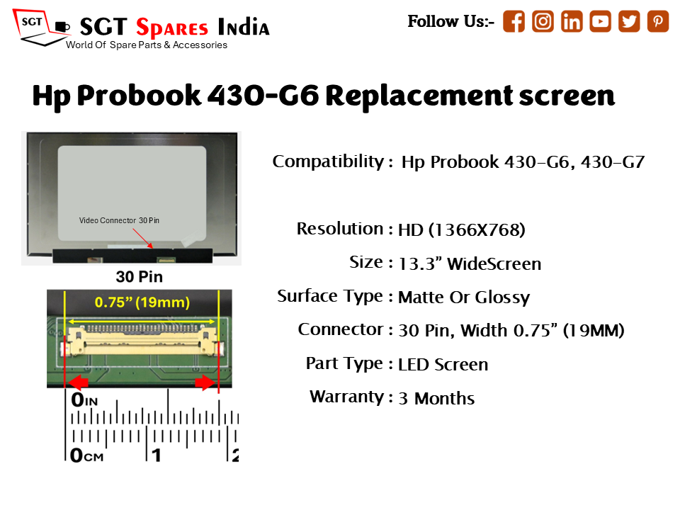 Hp Probook 430-G6 Replacement screen