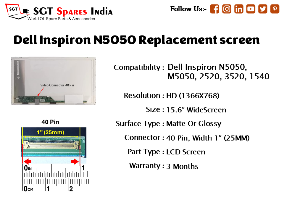 Dell Inspiron N5050 Replacement screen