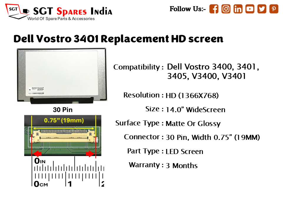 Dell Vostro 3401 Replacement HD screen