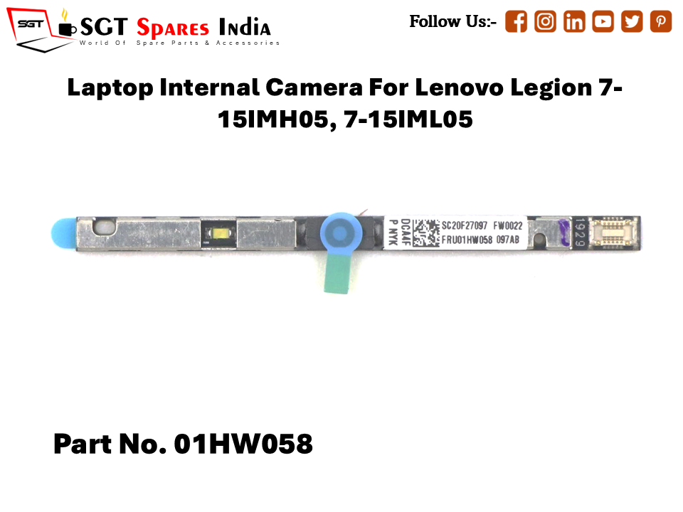 Laptop Internal Camera For Lenovo Legion 715IMH05, 7-15IML05 Part No. 01HW058