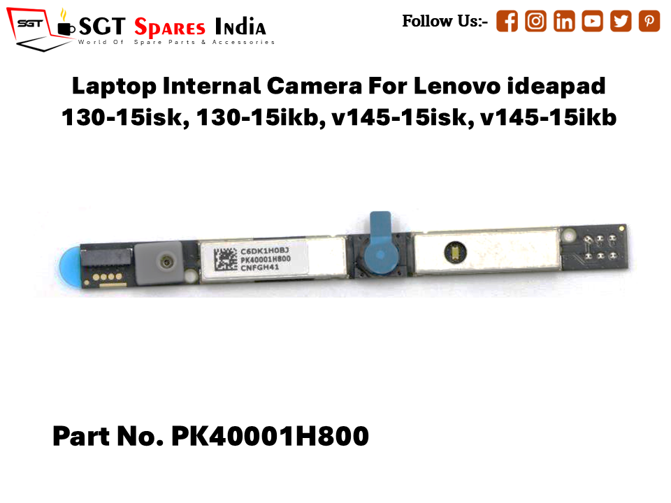 Laptop Internal Camera For Lenovo ideapad 130-15ikb, v145-15isk, v145-15ikb Part No. PK40001H800