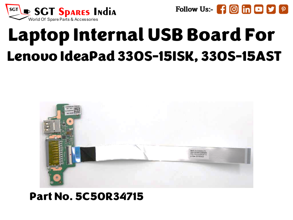 laptop Internal USB or IO board For Lenovo IdeaPad 330S 15ISK, 330S 15AST Part no. 5C50R34715