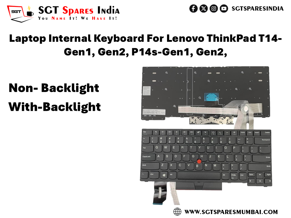 Laptop Internal Keyboard For Lenovo ThinkPad T14- Gen1, Gen2, P14s-Gen1, Gen2, Non- Backlight With-Backlight