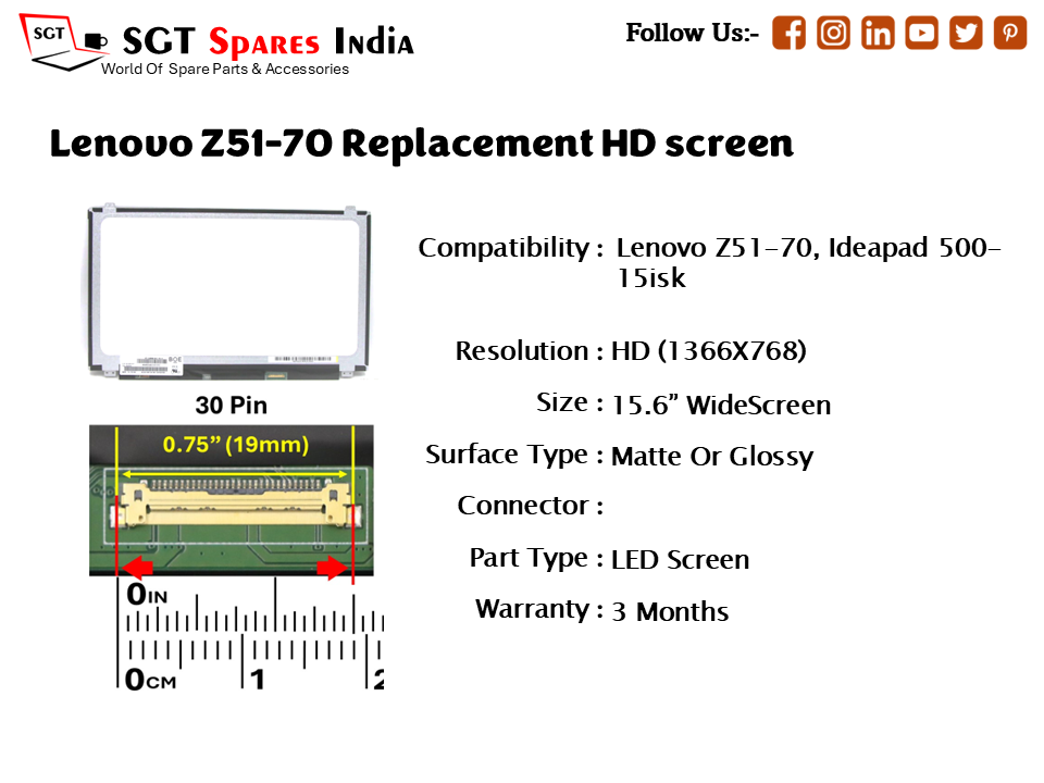 Lenovo Z51-70 Replacement HD screen