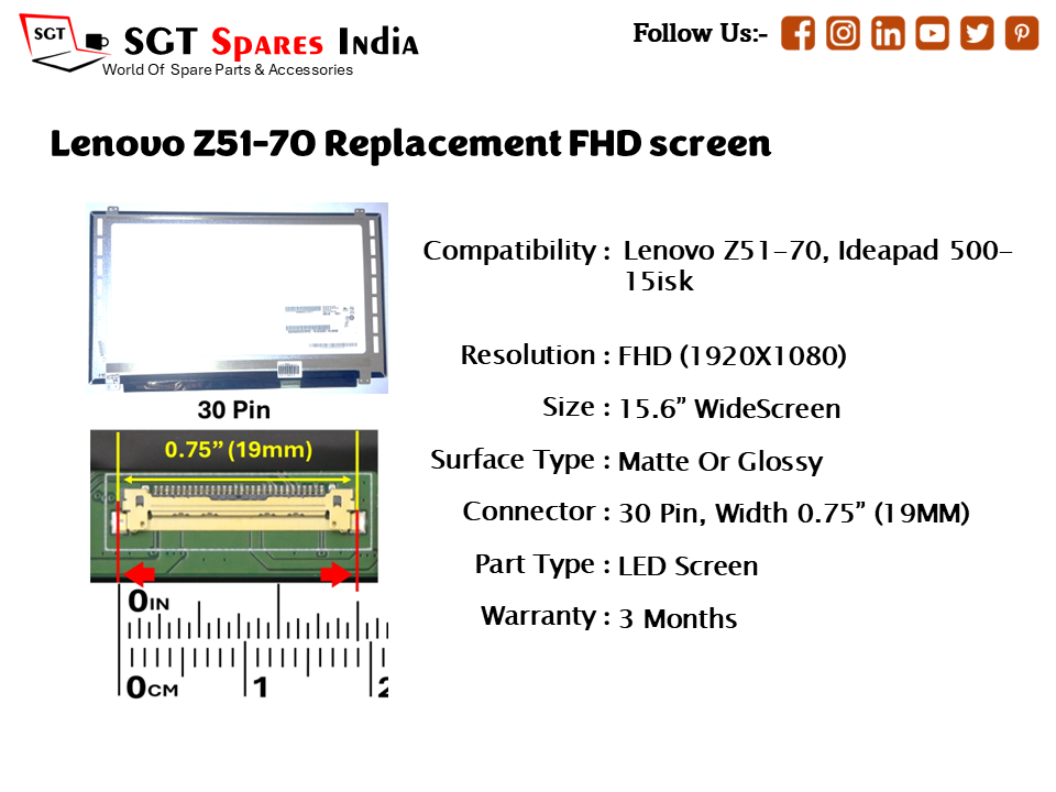 Lenovo Z51-70 Replacement FHD screen