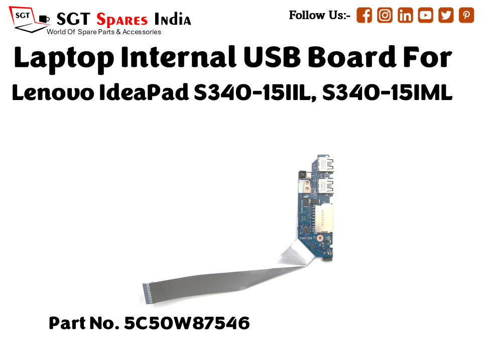 laptop Internal USB or IO board For Lenovo IdeaPad S340 15IIL, S340 15IML Part no. 5C50W87546
