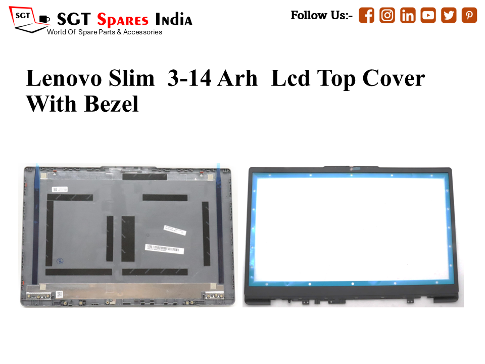 LAPTOP LCD TOP COVER WITH BAZEL FOR LENOVO SLIM 3-14 ARH,