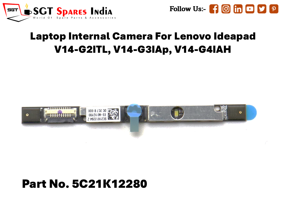 Laptop Internal Camera For Lenovo Ideapad V14-G2ITL, V14-G3IAp, V14-G4IAH Part No. 5C21K12280
