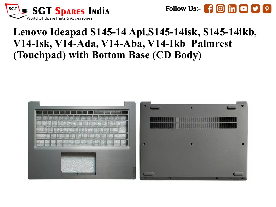 Lenovo Ideapad S145-14 Api,S145-14isk, S145-14ikb, V14-Isk, V14-Ada, V14-Aba, V14-Ikb Palmrest (Touchpad) with Bottom Base (CD Body)