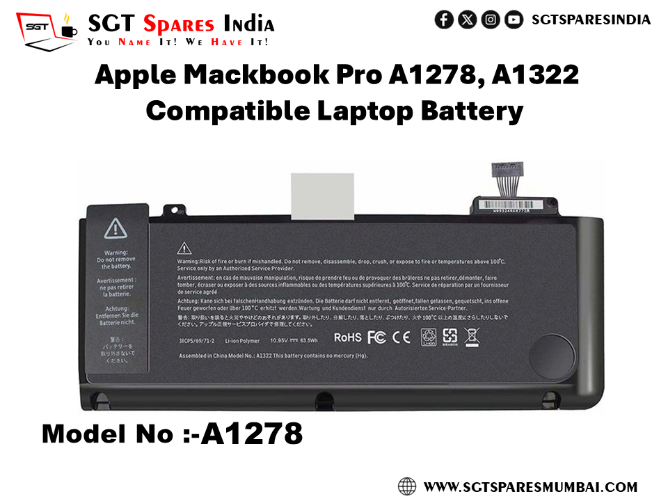 A1278 FOR Apple Mackbook Pro A1278, A1322 Compatible Laptop Battery