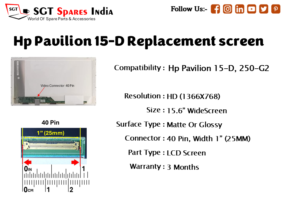 Hp Pavilion 15-D Replacement screen