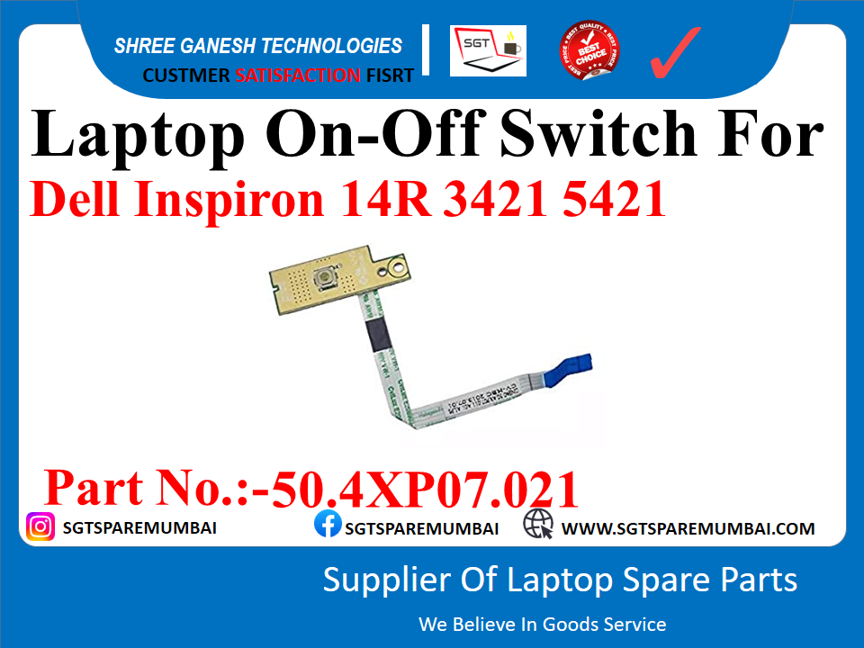 Laptop On-Off Switch For Dell Inspiron 14R 3421 5421 1 a’ Part No.:-50.4XP07.021
