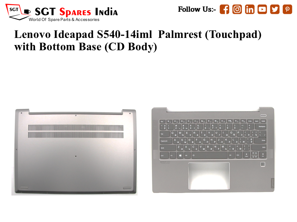 Lenovo Ideapad S540-14iml Palmrest (Touchpad) with Bottom Base (CD Body)