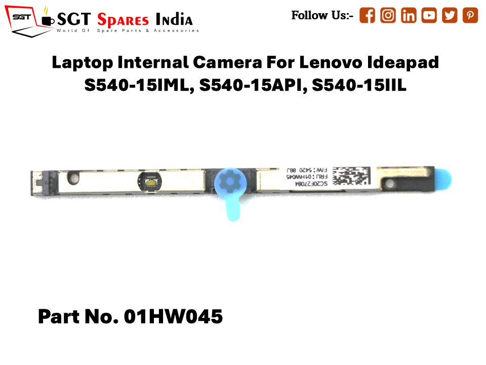 Laptop Internal Camera For Lenovo Ideapad S540-15IML, S540-15API, S540-15IIL Part No. 01HW045