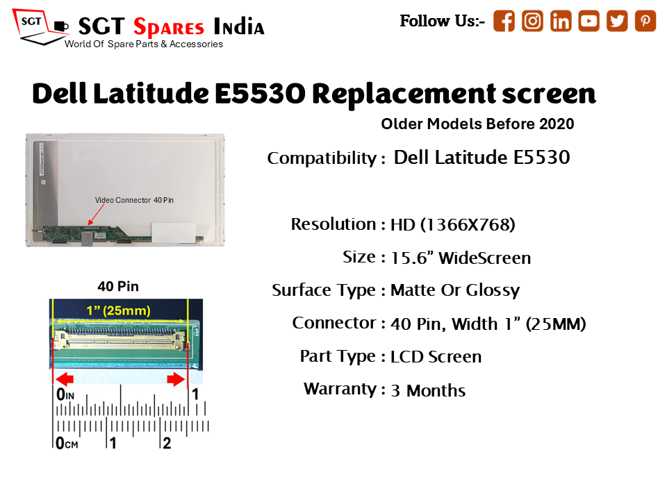 Dell Latitude E5530 Replacement screen
