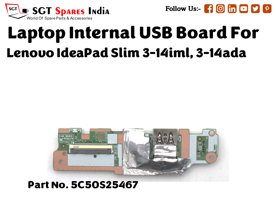 laptop Internal USB or IO board For Lenovo IdeaPad Slim 3 14iml, 3 14ada Part no. 5C50S25467