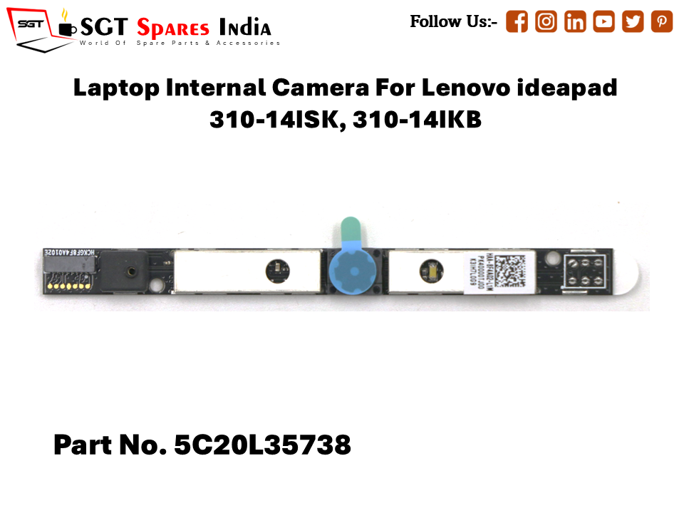 Laptop Internal Camera For Lenovo ideapad 310-14ISK, 310-14IKB Part No. 5C20L35738