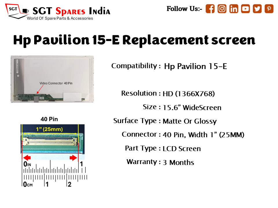 Hp Pavilion 15-E Replacement screen