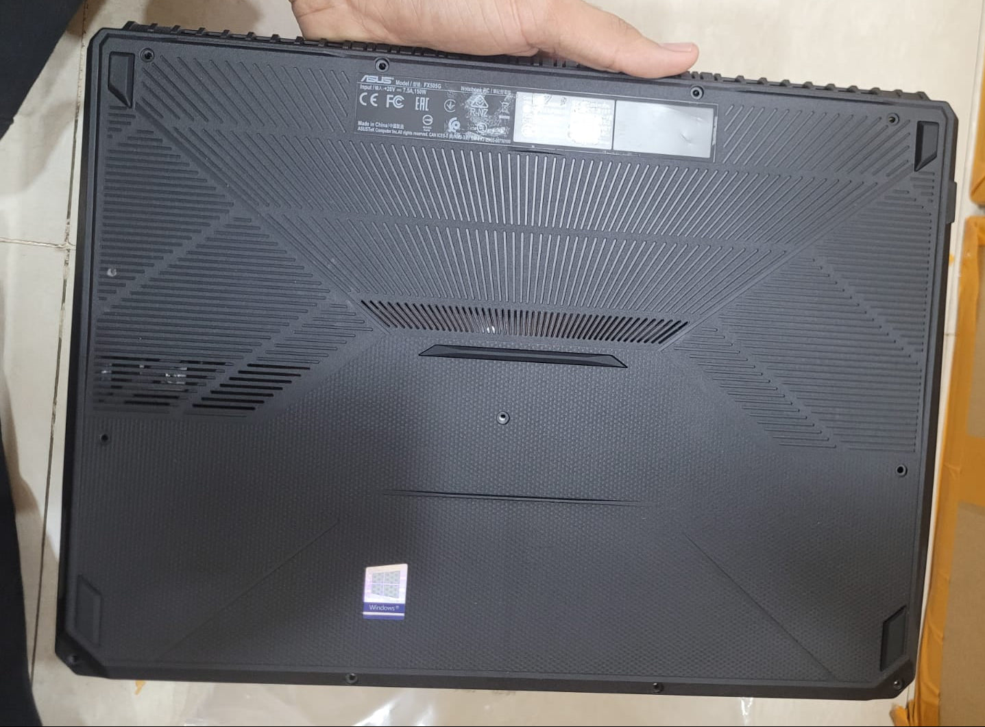 Asus Tuf Gaming Fx505, Fx505d Fx505g Palmrest (Touchpad) with Bottom Base (CD Body)