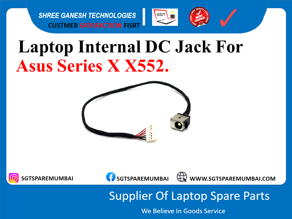 Asus рд╕реАрд░реАрдЬ X X552 рдХреЗ рд▓рд┐рдП рд▓реИрдкрдЯреЙрдк рдЖрдВрддрд░рд┐рдХ рдбреАрд╕реА рдЬреИрдХ. P/N NO:-X552CL.