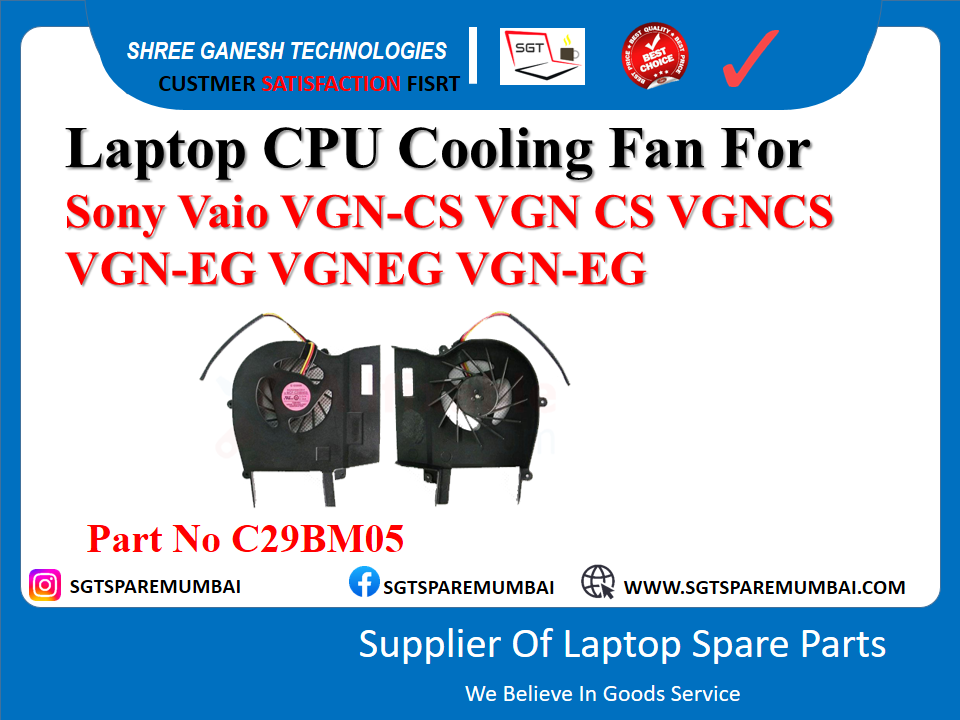 Sony Vaio VGN-CS VGN CS VGNCS VGN-EG VGNEG VGN-EG рдкрд╛рд░реНрдЯ рдирдВрдмрд░ C29BM05 рдХреЗ рд▓рд┐рдП рд▓реИрдкрдЯреЙрдк рд╕реАрдкреАрдпреВ рдХреВрд▓рд┐рдВрдЧ рдлреИрди