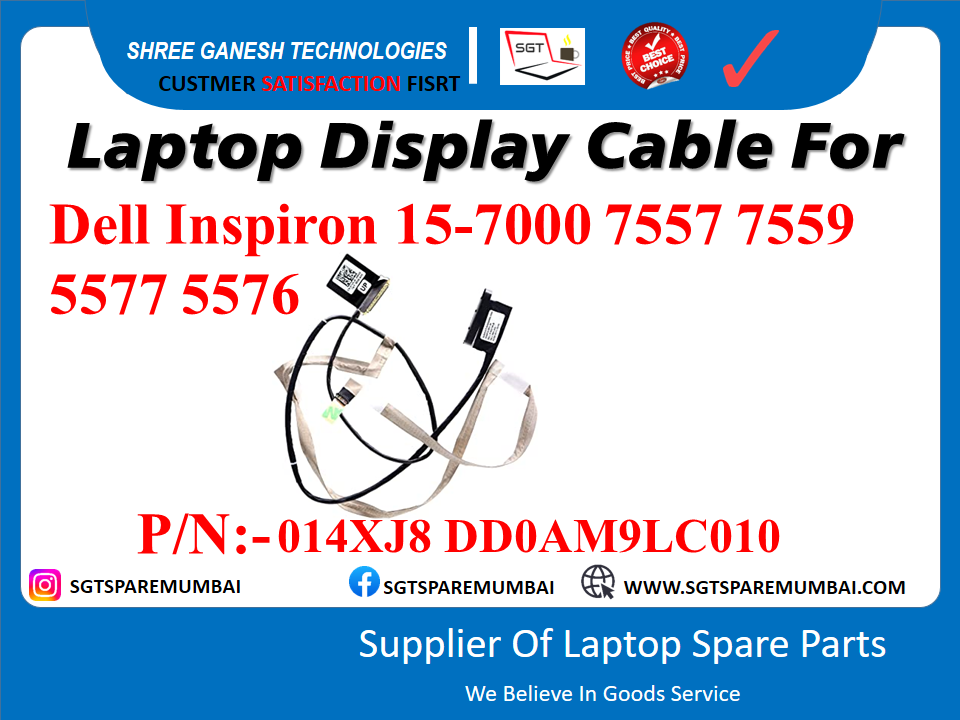 Dell Inspiron 15-7000 7557 7559 5577 5576 рдХреЗ рд▓рд┐рдП рд▓реИрдкрдЯреЙрдк рдбрд┐рд╕реНрдкреНрд▓реЗ рдХреЗрдмрд▓ P/N:-014XJ8 DD0AM9LC010