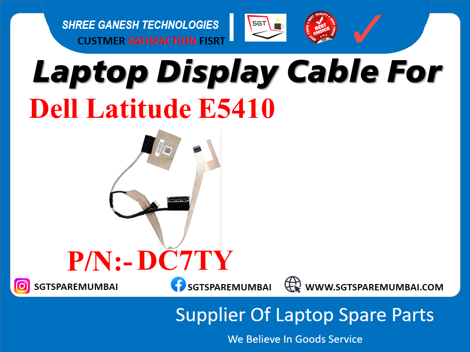 Laptop Display Cable For Dell Latitude E5410 P/N:- DC7TY (AFTER 2019)