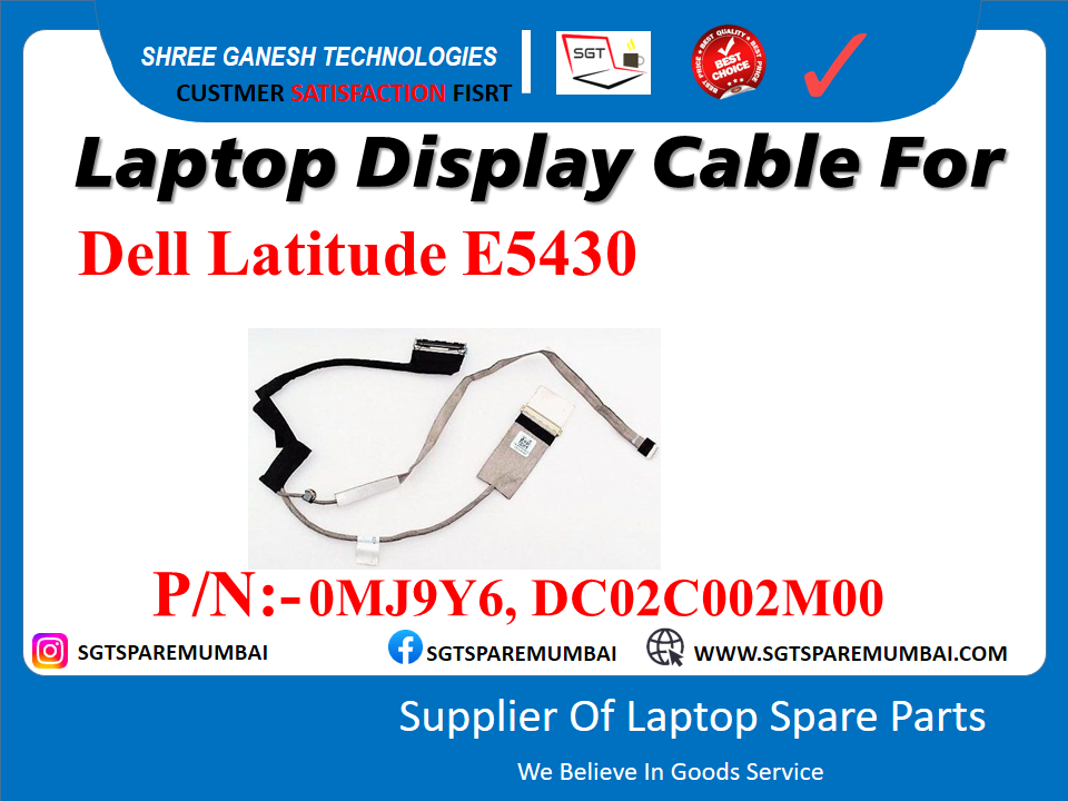 Laptop Display Cable For Dell Latitude E5430 P/N:-0M.J9V6, DC02C002M00 (BEFORER 2019)