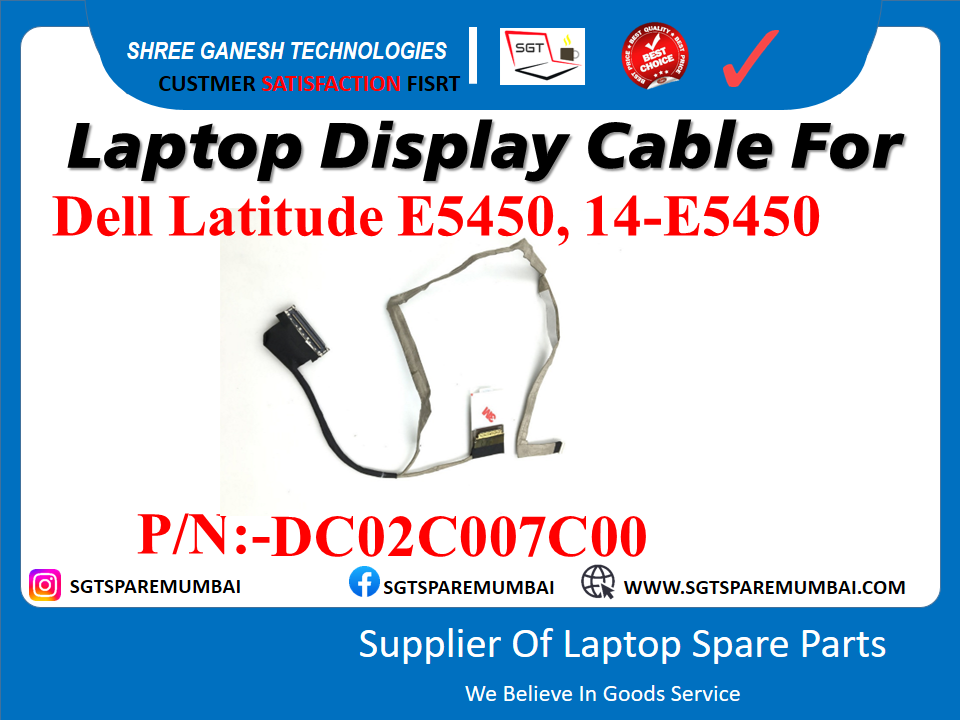 Laptop Display Cable For Dell Latitude E5450, 14-E5450 P/N:-DC02C007C00 (BEFORE 2019)