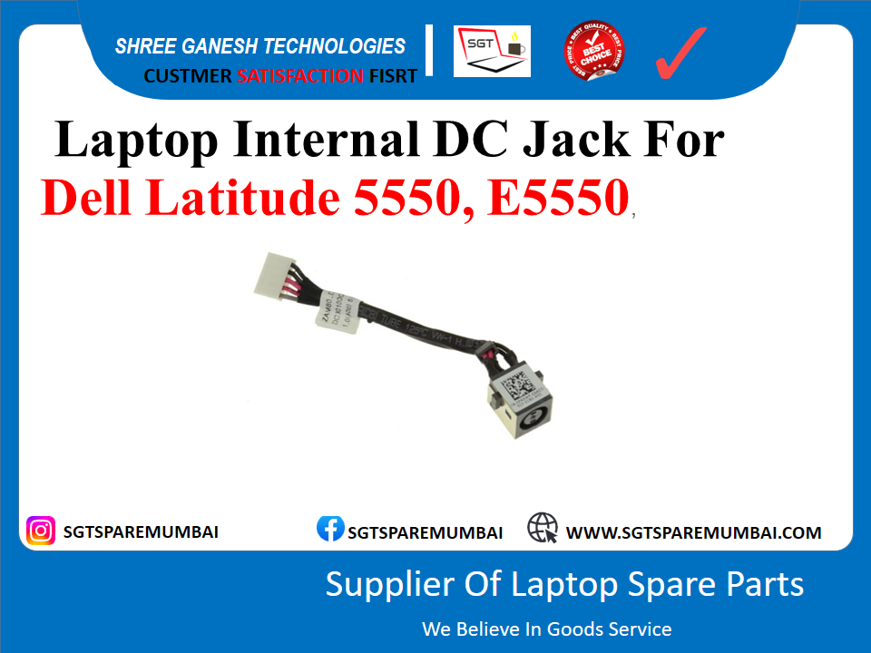 Dell Latitude 5550, E5550 рдХреЗ рд▓рд┐рдП рд▓реИрдкрдЯреЙрдк рдЖрдВрддрд░рд┐рдХ DC рдЬреИрдХ. P/N NO:-DCJK0299.