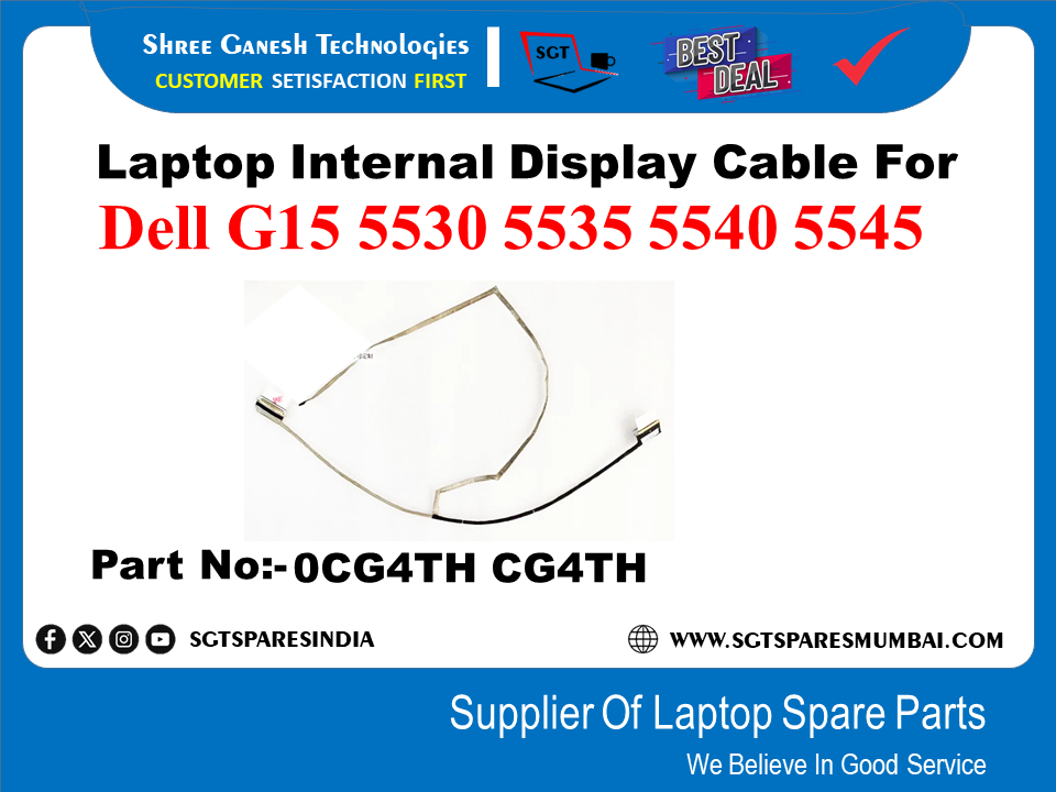 Dell G15 5530 5535 5540 5545 рдХреЗ рд▓рд┐рдП рд▓реИрдкрдЯреЙрдк рдЖрдВрддрд░рд┐рдХ рдбрд┐рд╕реНрдкреНрд▓реЗ рдХреЗрдмрд▓ рдкрд╛рд░реНрдЯ рдирдВрдмрд░:-OCG4TH CG4TH