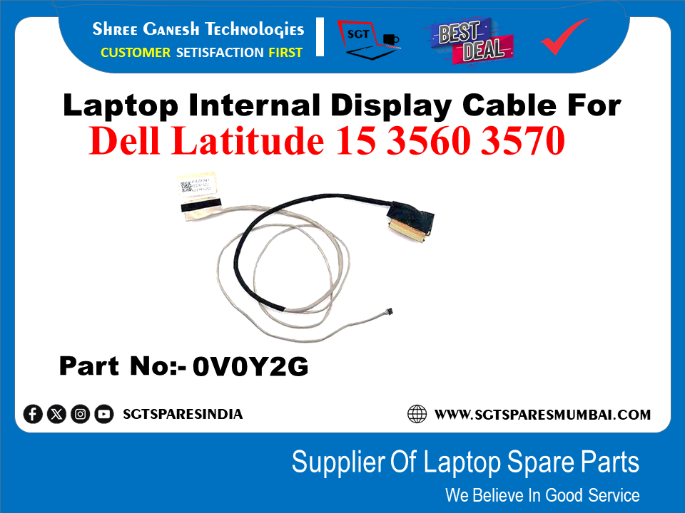 Dell Latitude 15 3560 3570 рдХреЗ рд▓рд┐рдП рд▓реИрдкрдЯреЙрдк рдЖрдВрддрд░рд┐рдХ рдбрд┐рд╕реНрдкреНрд▓реЗ рдХреЗрдмрд▓ рдкрд╛рд░реНрдЯ рдирдВрдмрд░:- 0VOY2G