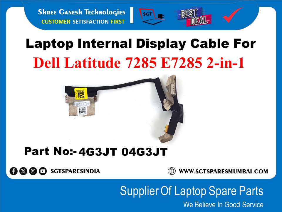 Dell Latitude 7285 E7285 2-in-1 рдХреЗ рд▓рд┐рдП рд▓реИрдкрдЯреЙрдк рдЖрдВрддрд░рд┐рдХ рдбрд┐рд╕реНрдкреНрд▓реЗ рдХреЗрдмрд▓ рдкрд╛рд░реНрдЯ рдирдВрдмрд░:- 4G3JT 04G3JT