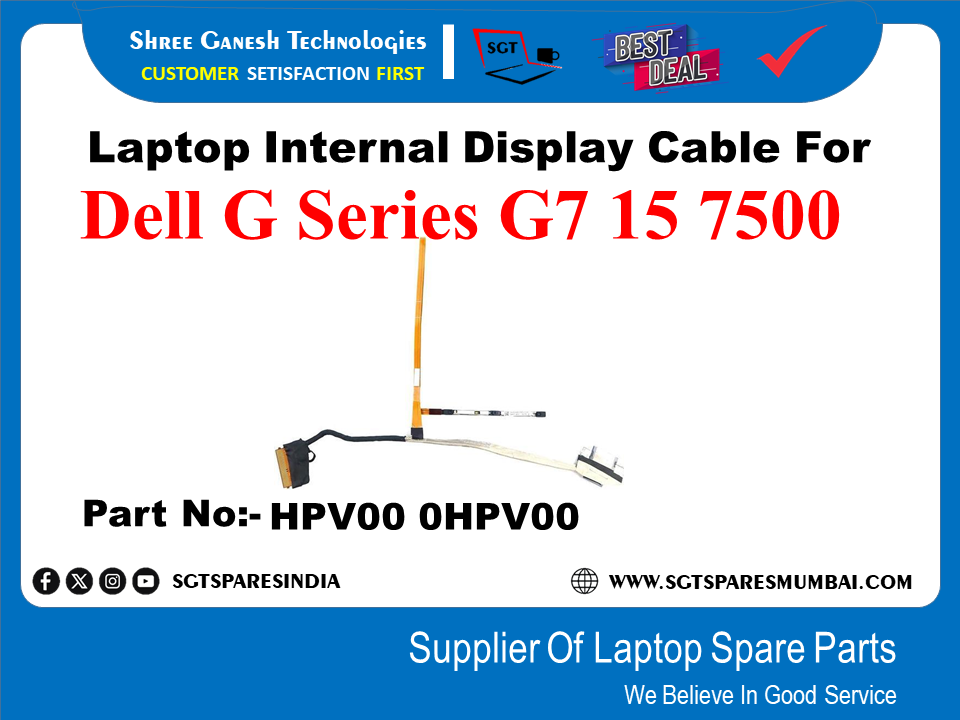 рдбреЗрд▓ рдЬреА рд╕реАрд░реАрдЬ G7 15 7500 рдХреЗ рд▓рд┐рдП рд▓реИрдкрдЯреЙрдк рдЖрдВрддрд░рд┐рдХ рдбрд┐рд╕реНрдкреНрд▓реЗ рдХреЗрдмрд▓ рдкрд╛рд░реНрдЯ рдирдВрдмрд░:- HPV00 0HPV00