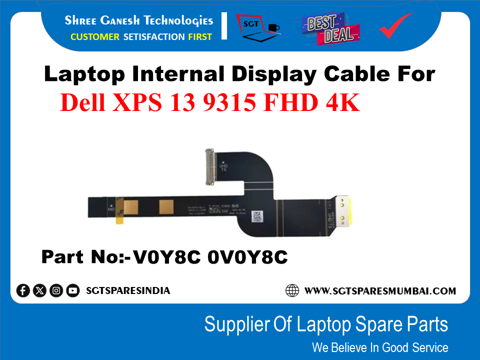 Dell XPS 13 9315 FHD 4K рдХреЗ рд▓рд┐рдП рд▓реИрдкрдЯреЙрдк рдЗрдВрдЯрд░рдирд▓ рдбрд┐рд╕реНрдкреНрд▓реЗ рдХреЗрдмрд▓ рдкрд╛рд░реНрдЯ рдирдВрдмрд░:- VOY8C 0VOY8C