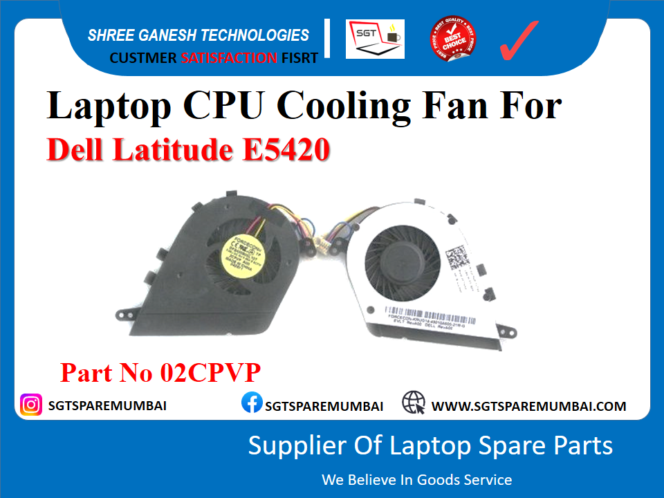 Dell Latitude E5420 рдкрд╛рд░реНрдЯ рдирдВрдмрд░ 02CPVP 2012 рдореЙрдбрд▓ рдХреЗ рд▓рд┐рдП рд▓реИрдкрдЯреЙрдк CPU рдХреВрд▓рд┐рдВрдЧ рдлреИрди