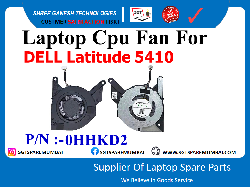 Laptop Cpu Fan For DELL Latitude 5410 P/N :-0HHKD2 (new model after 2021)
