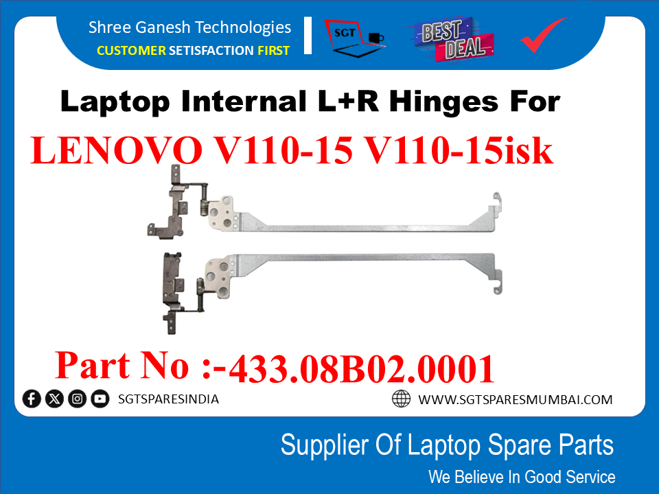 लैपटॉप आंतरिक L+R टिका Lenovo V110-15 V110-15isk भाग संख्या के लिए:-433.08B02.0001