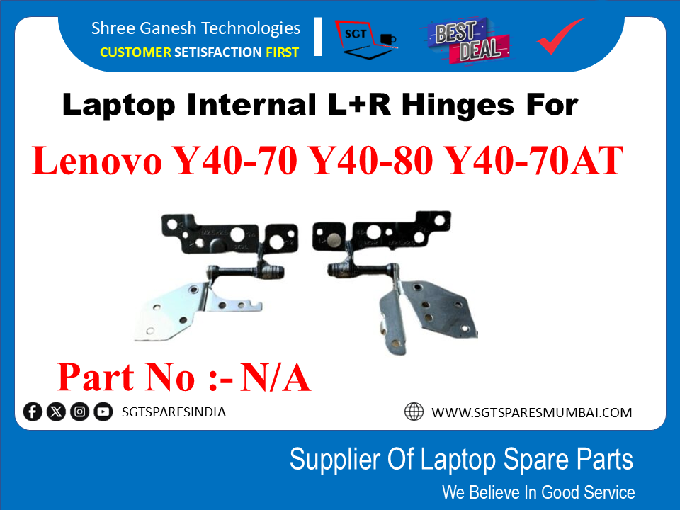 लैपटॉप आंतरिक L+R टिका Lenovo Y40-70 Y40-80 Y40-70AT के लिए भाग संख्या:-N/A