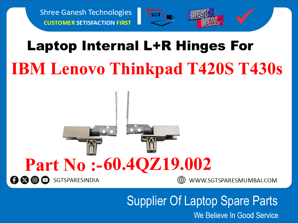 Laptop Internal L+R Hinges ForIBM Lenovo Thinkpad T420S T430s Part No :-60. 4QZ19.002