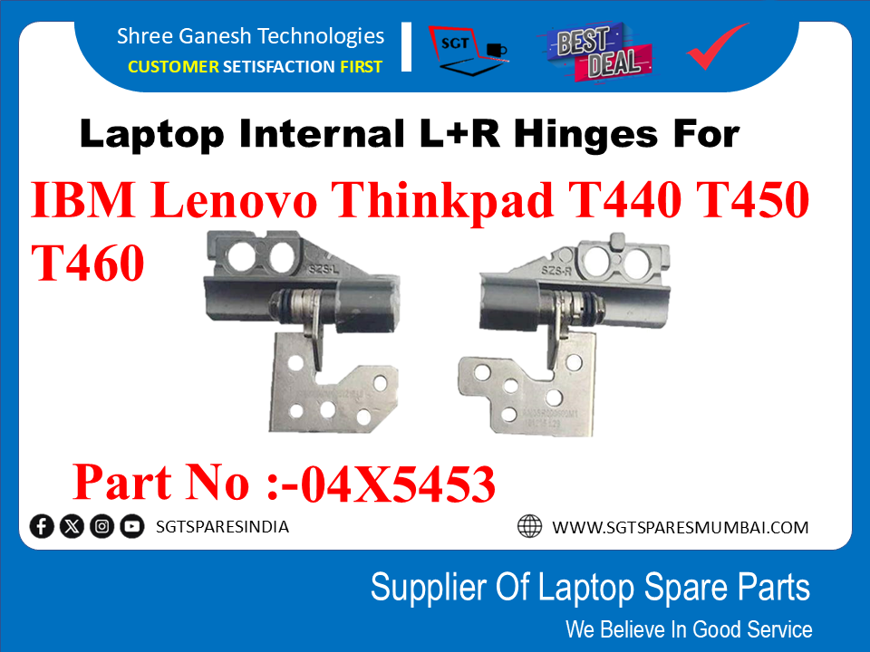 Laptop Internal L+R Hinges ForIBM Lenovo T440 T450 T460 Part No :-04X5453