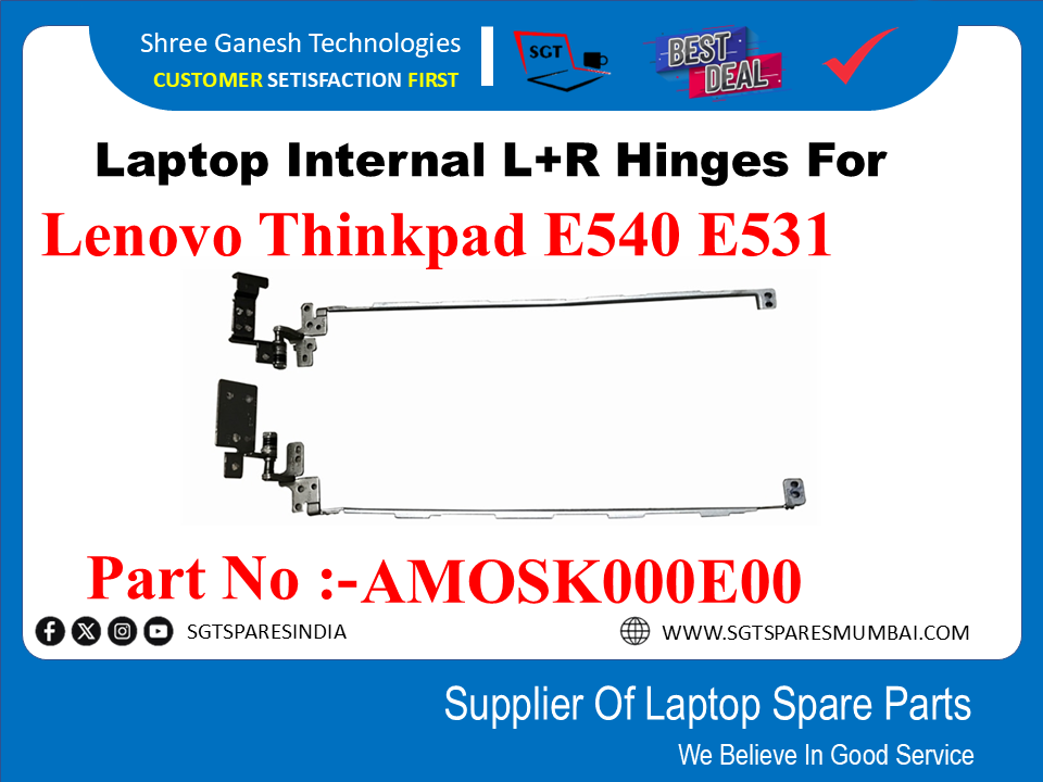 Laptop Internal L+R Hinges For Lenovo Thinkpad E540 E531 Part No :-AMOSK000E00