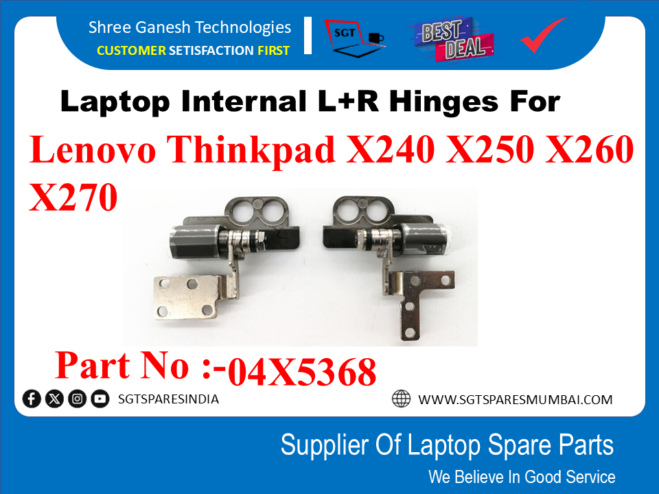 लैपटॉप आंतरिक L+R टिका लेनोवो थिंकपैड X240 X250 X260 X270 भाग संख्या:-04X5368 के लिए