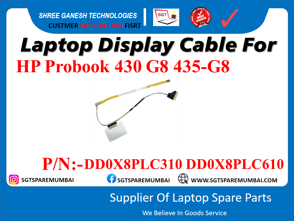 HP Probook 430 G8 435-G8 рдХреЗ рд▓рд┐рдП рд▓реИрдкрдЯреЙрдк рдбрд┐рд╕реНрдкреНрд▓реЗ рдХреЗрдмрд▓ P/N:-DD0X8PLC310 DD0X8PLC610